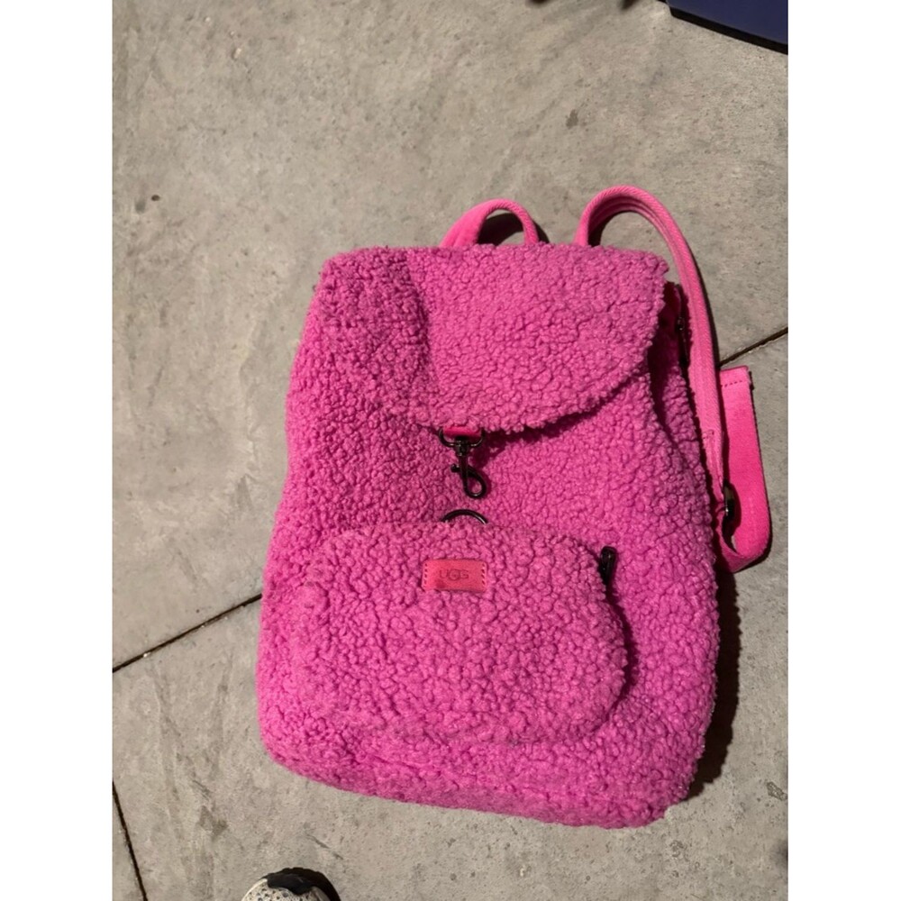 UGG Inara Sherpa Backpack Fushia Hot Pink - Picture 8 of 8